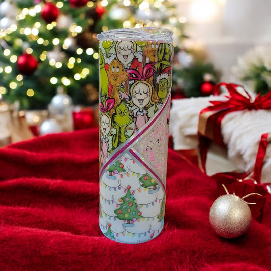 30 ounce Grinch Inspired Tumbler