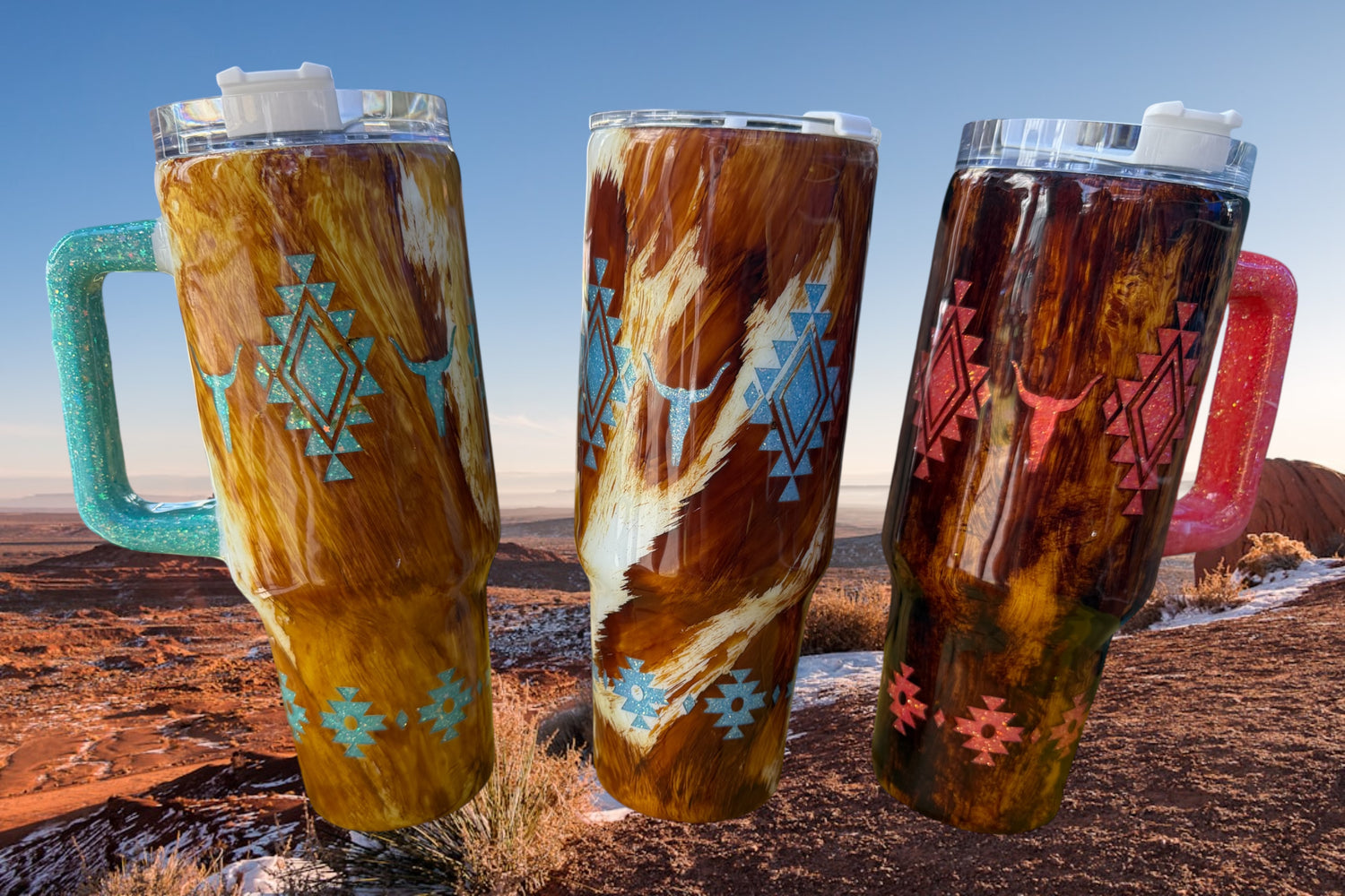 40 ounce handle tumbler