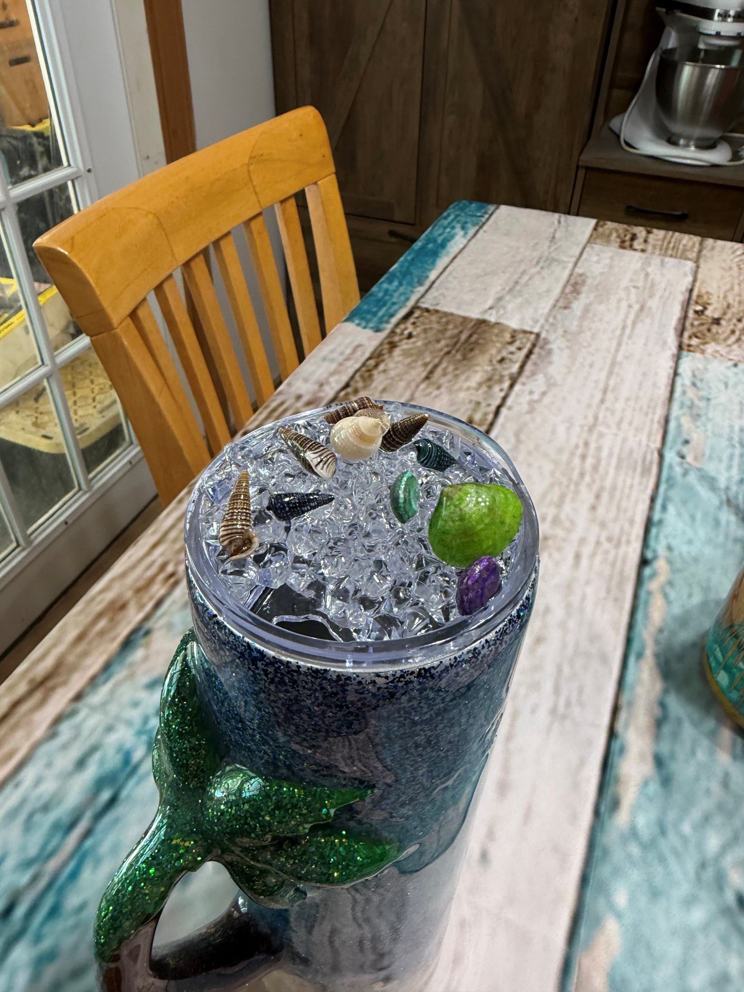 Beach Inspired 30 ounce Tumbler with Handle