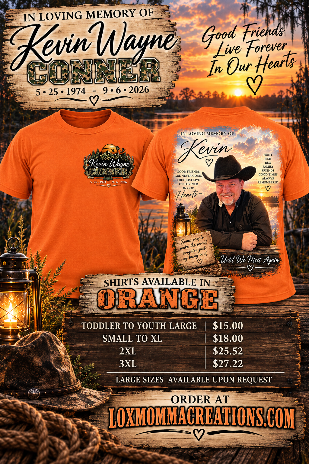 Kevin Conners Memorial Shirt