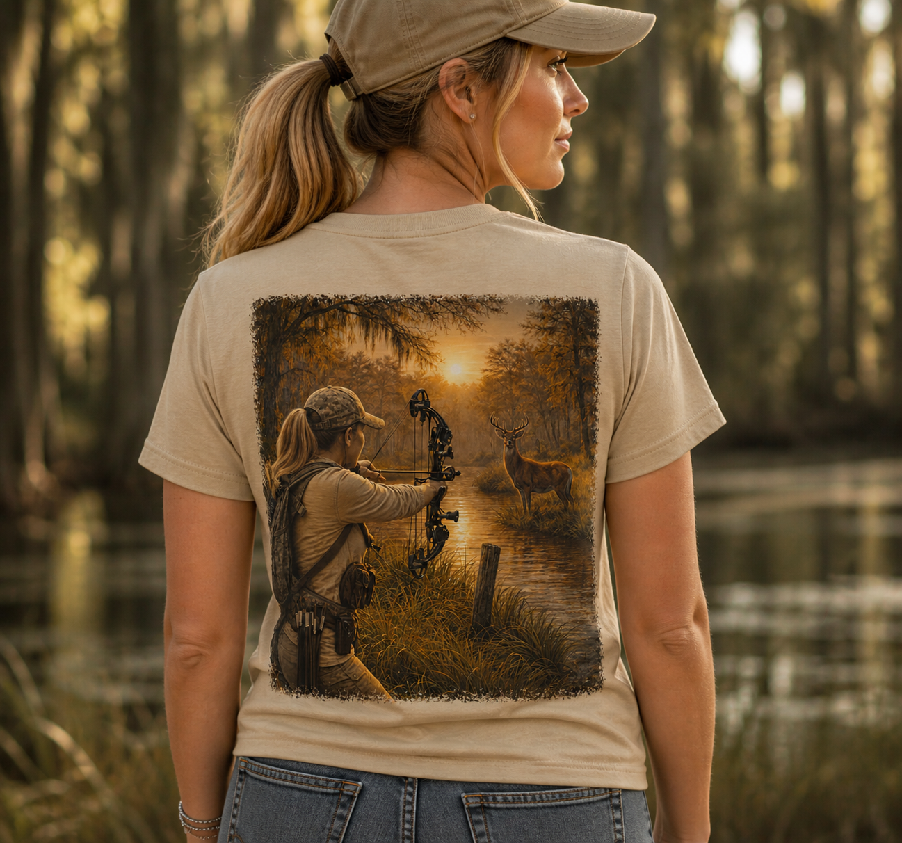 Female Deer Bow Hunter