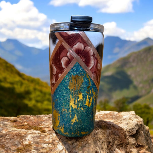 4in 1 cow print leather can coozie