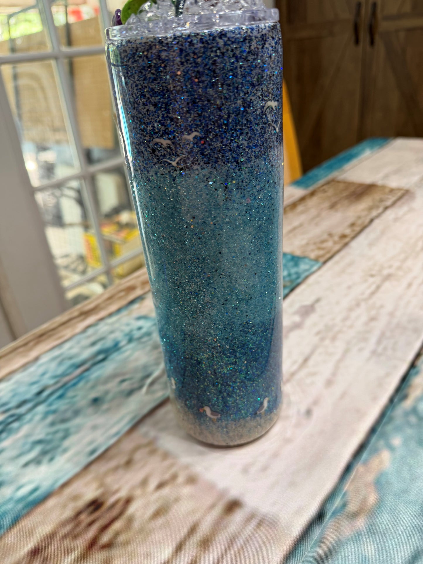 Beach Inspired 30 ounce Tumbler with Handle