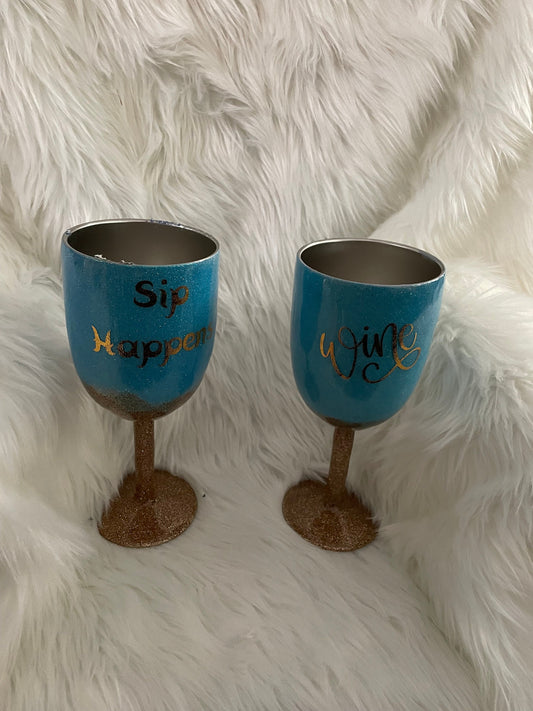 Stemmed Wine Glass Set