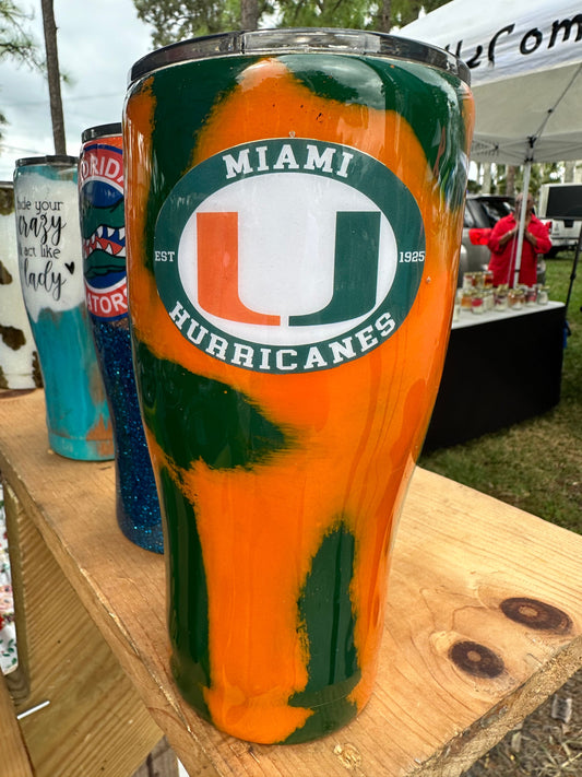 Miami Hurricanes 30 ounce Tumbler