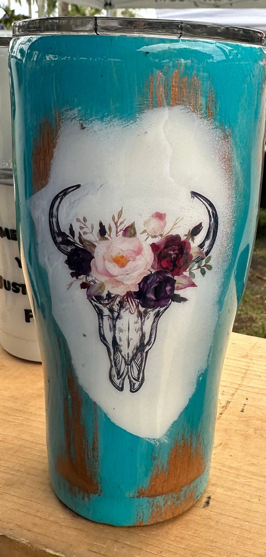 30 ounce patina skull hide your crazy