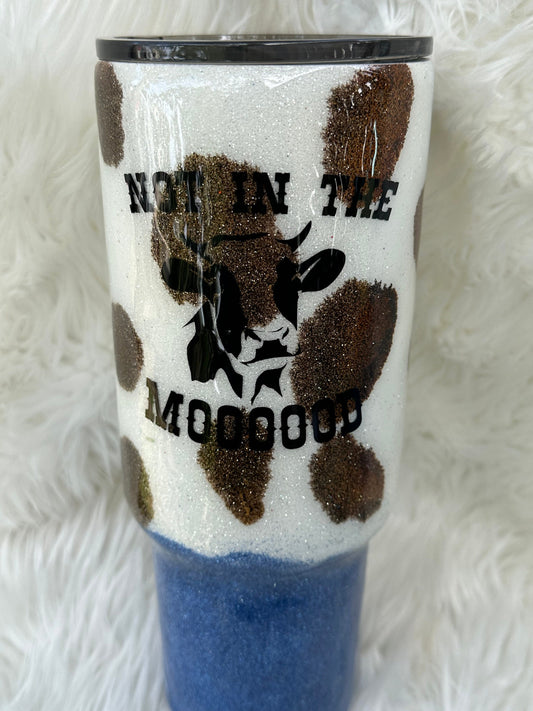 Cow Print 40 ounce Stanley style