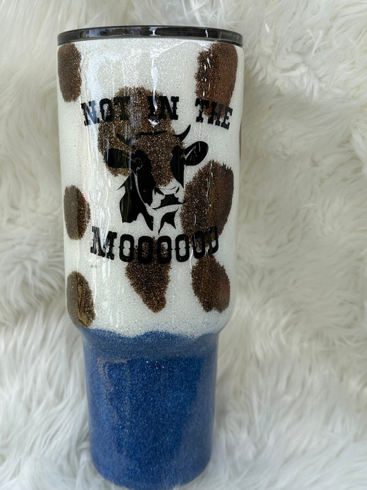 Cow Print 40 ounce Stanley style