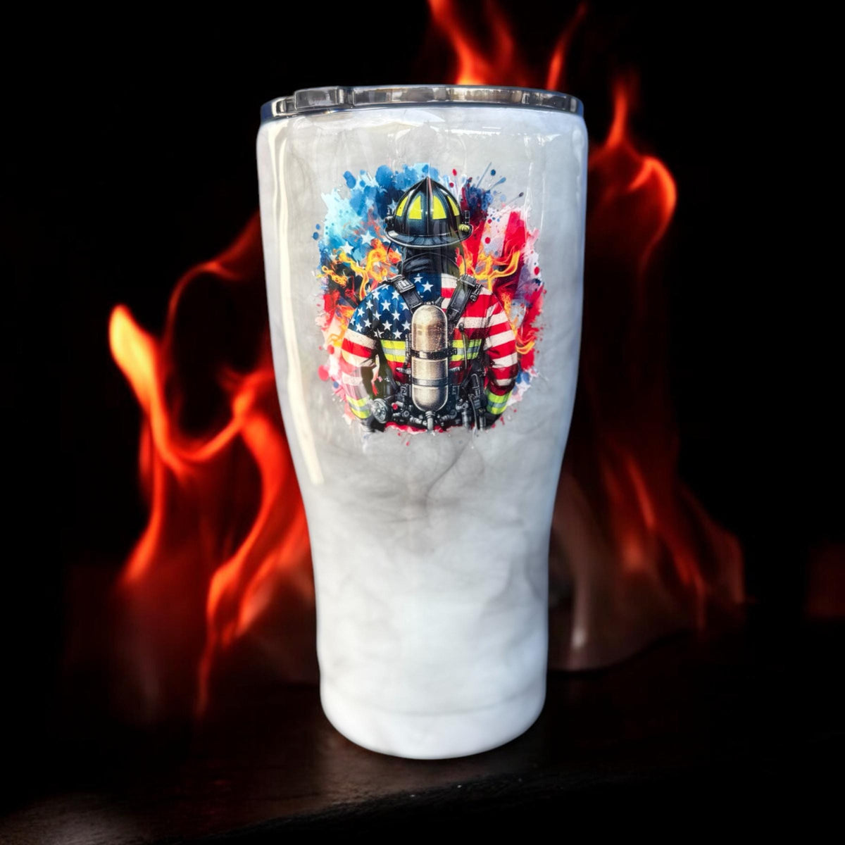 Fire Fighter 30 ounce double wall stainless steel