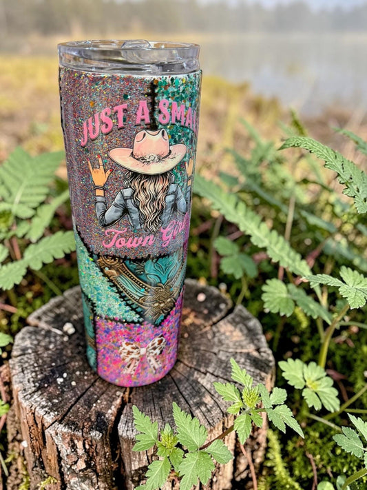 20 ounce patchwork small town tumbler