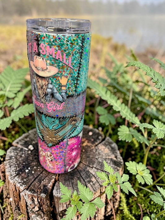 20 ounce patchwork small town tumbler